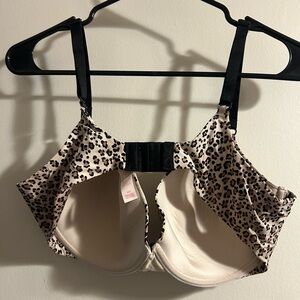 Victoria's Secret Animal Print Bra - Black and Cream